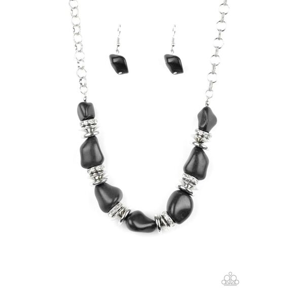 Stunningly Stone Age Black Necklace (472) - Picture 2 of 3